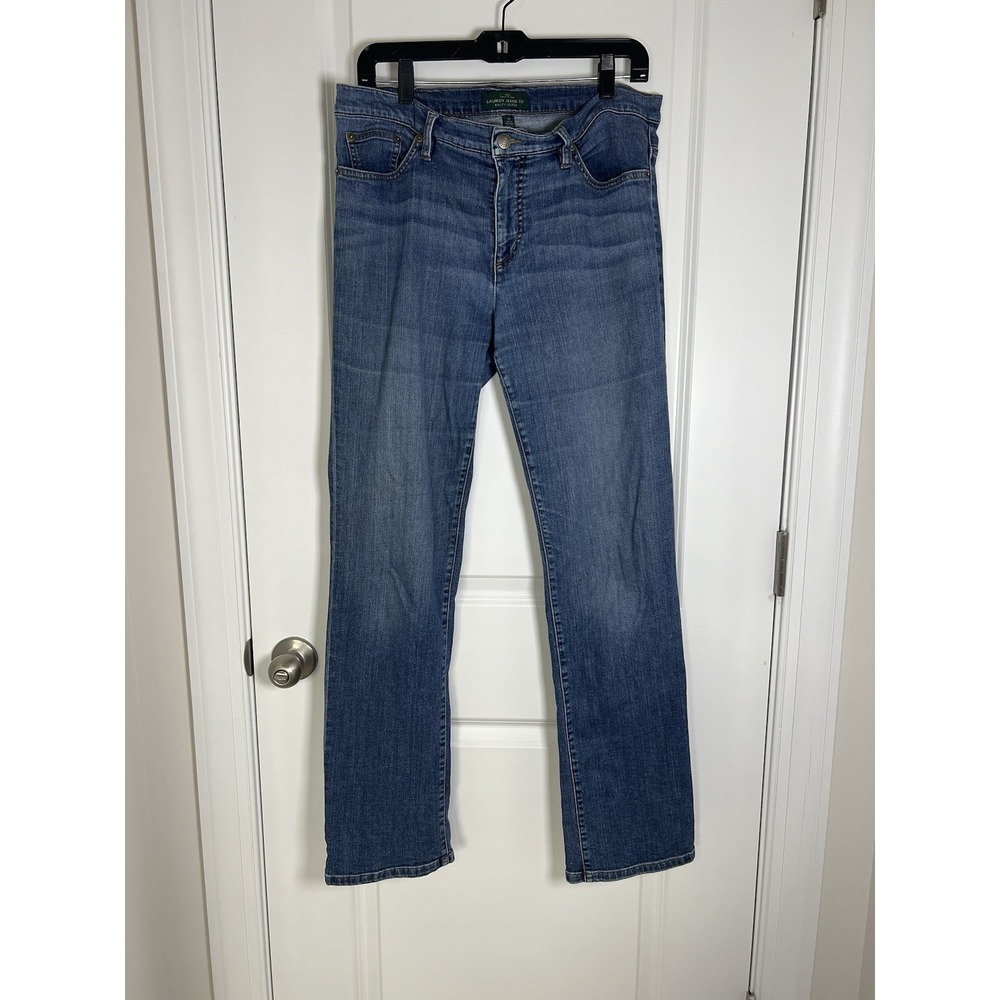 Ralph Lauren LRL Women's Classic Straight Denim Jeans, Size 12, Blue